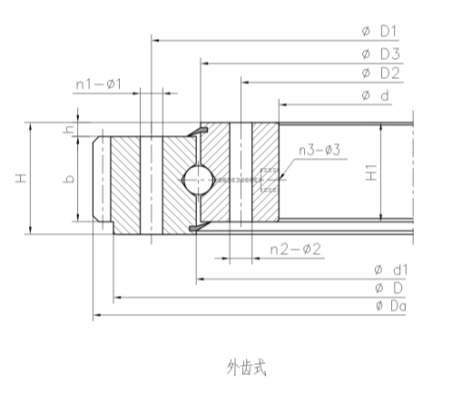 轉盤軸承四點型外齒式